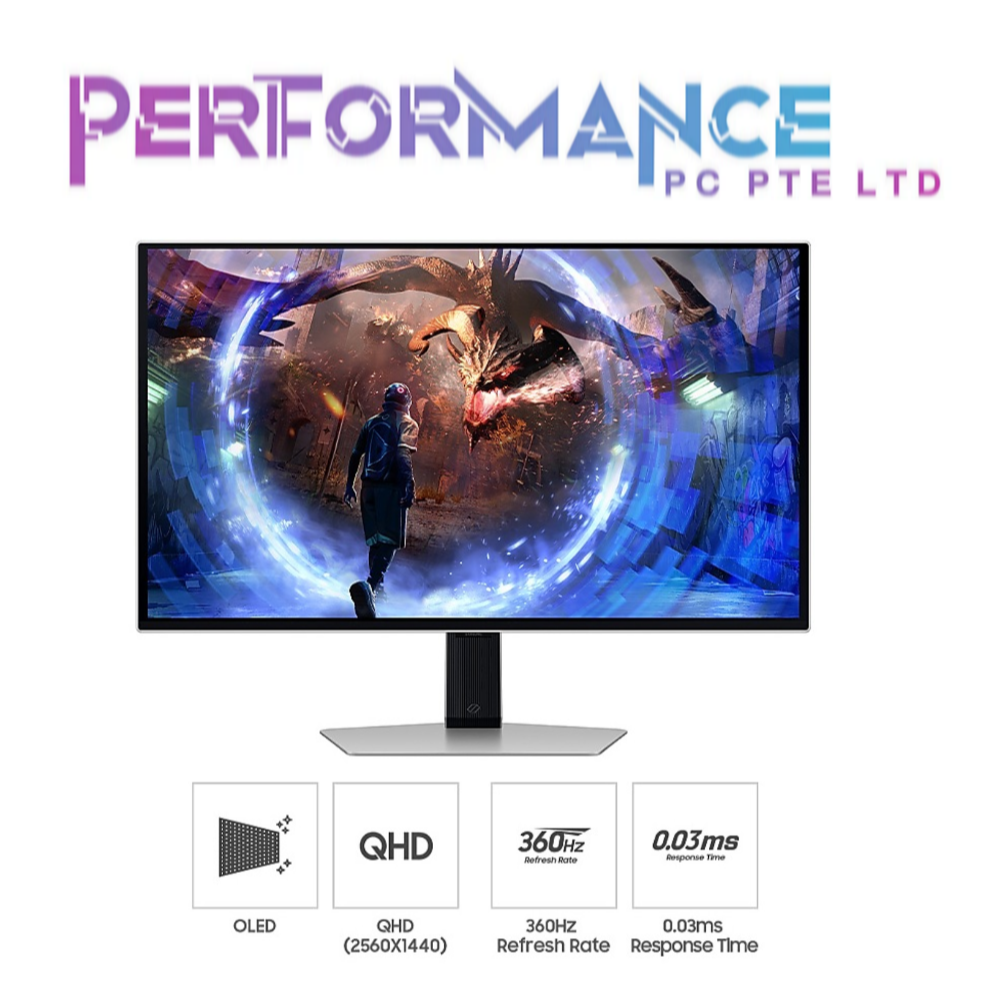 SAMSUNG 27" FLAT HEIGHT ADJUSTABLE OLED G6 GAMING MONITOR LS27DG602SEXXS (3 YEARS WARRANTY BY BAN LEONG TECHNOLOGY PTE LTD)