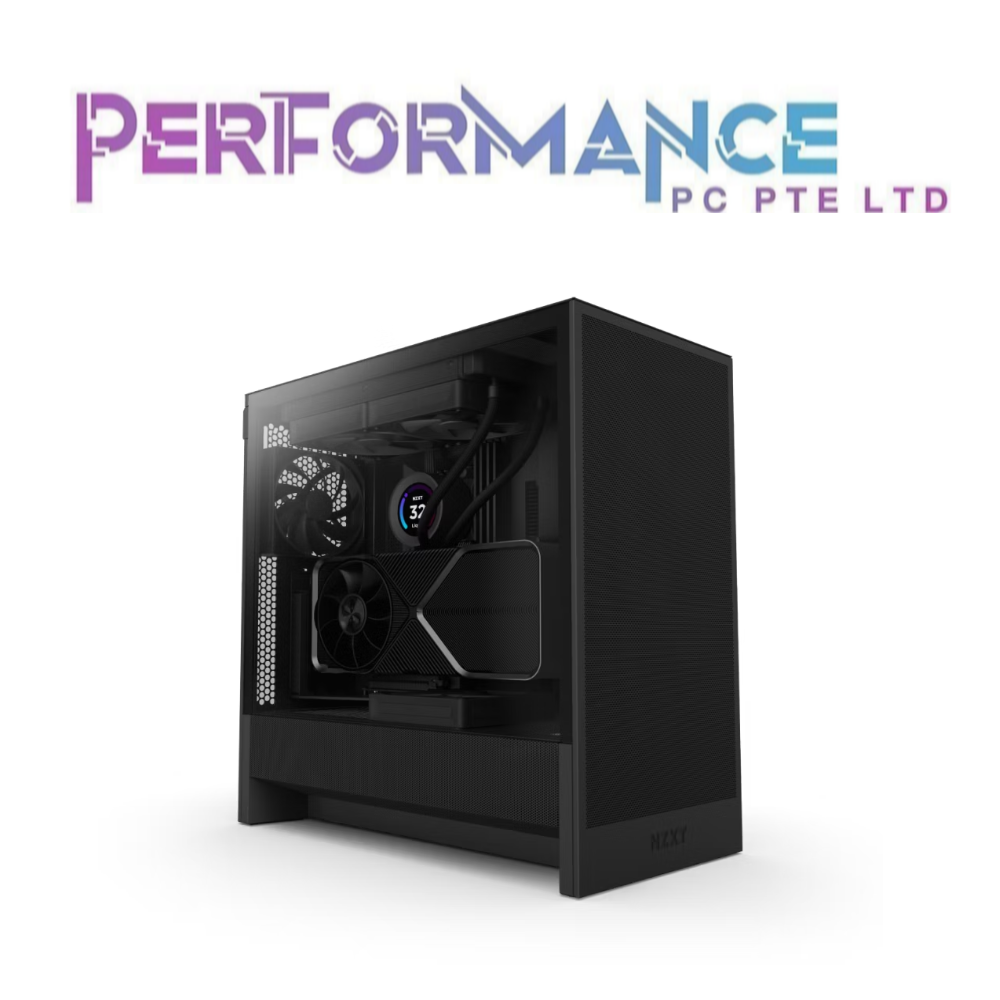 NZXT H5 Flow 2024 Compact Mid-Tower ATX Airflow Case Black/White (2 years warranty by techdynamic)