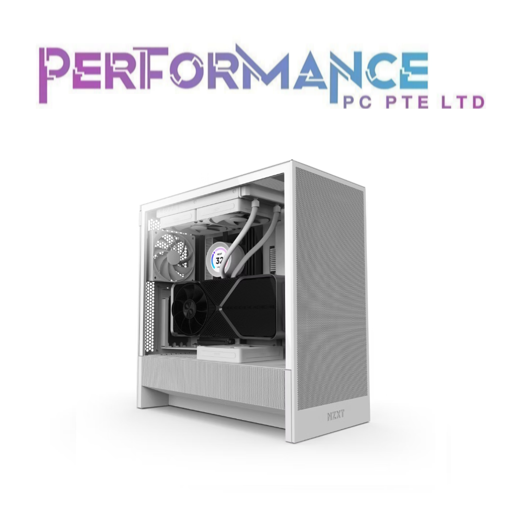 NZXT H5 Flow 2024 Compact Mid-Tower ATX Airflow Case Black/White (2 years warranty by techdynamic)