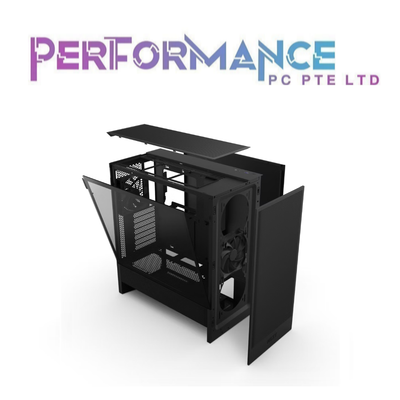 NZXT H5 Flow 2024 Compact Mid-Tower ATX Airflow Case Black/White (2 years warranty by techdynamic)