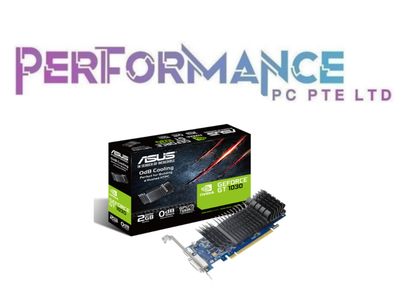 ASUS GeForce GT 1030 2GB GDDR5 low profile graphics card for silent HTPC build (with I/O port brackets) (3 YEARS WARRANTY TECHNOLOGIES LTD)