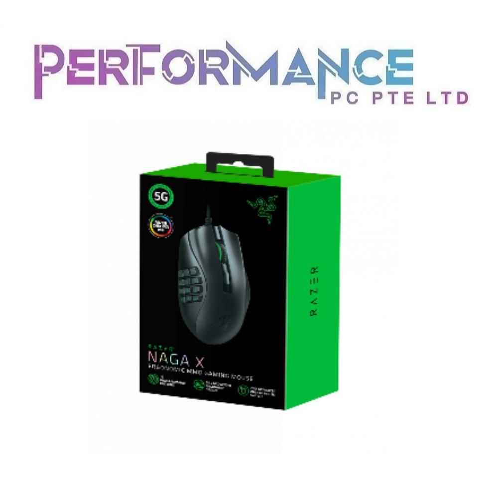 Razer Naga X - Wired MMO Gaming Mouse (2 YEARS WARRANTY BY BAN LEONG TECHNOLOGY PTE LTD)