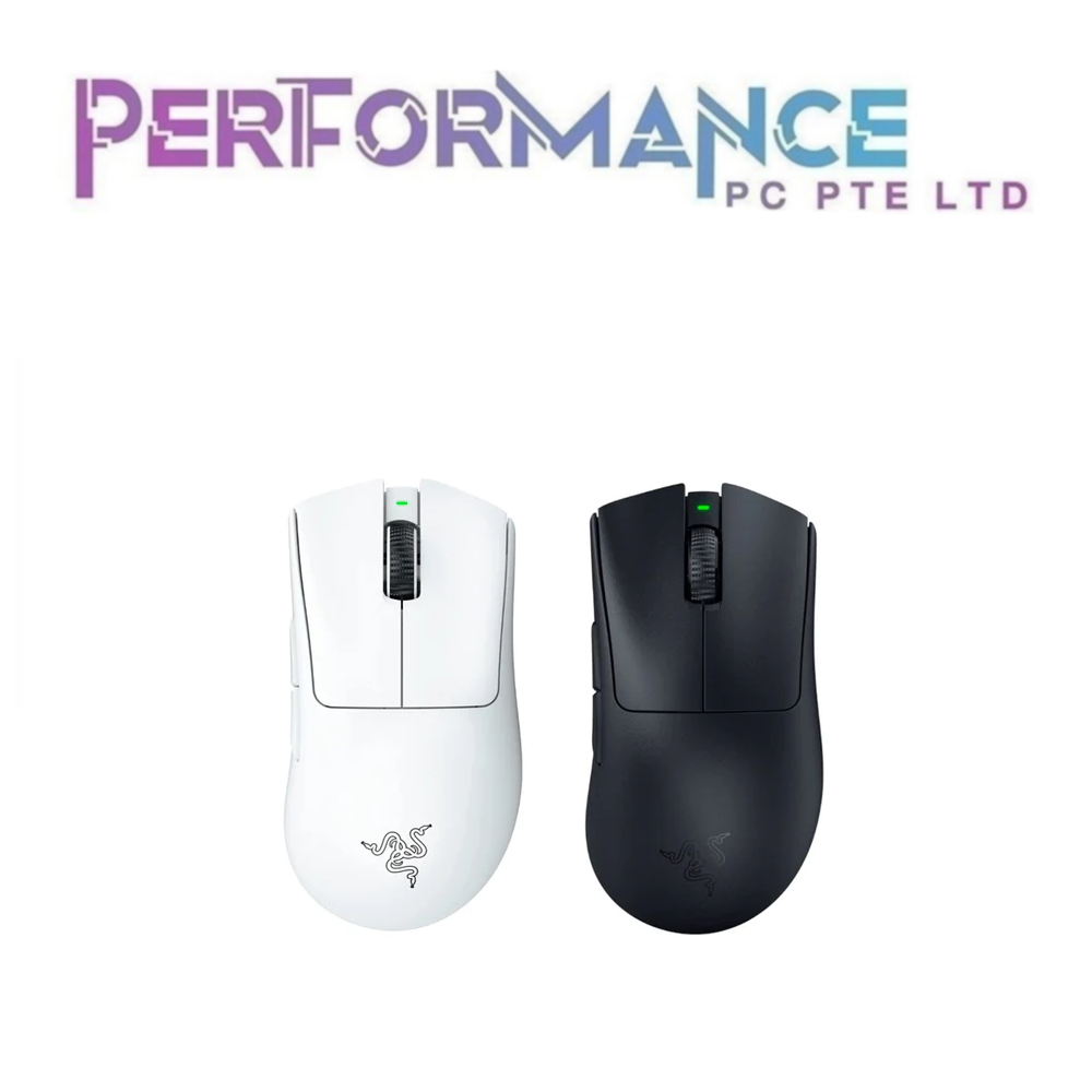 Razer DeathAdder V3 Pro - Ergonomic Wireless Gaming Mouse - AP Packaging / V3 Pro - White Edition - Ultra-lightweight Wireless Ergonomic Esports Mouse ( 2 Year warranty with Ban Leong pte ltd )