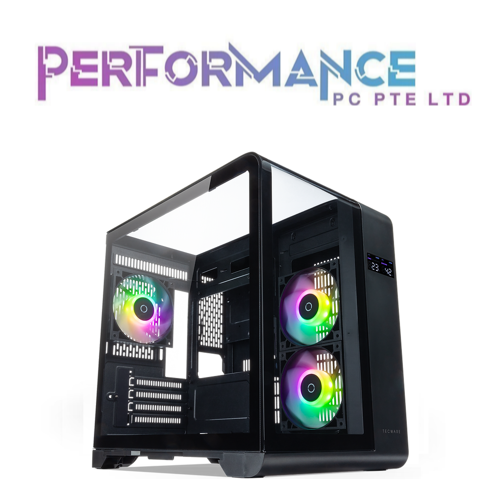 Tecware ARC M ARGB - Black / White (CPU+GPU temp display) come with 3 ARGB Fan inside ( 1 year warranty with tech dynamic pte ltd )