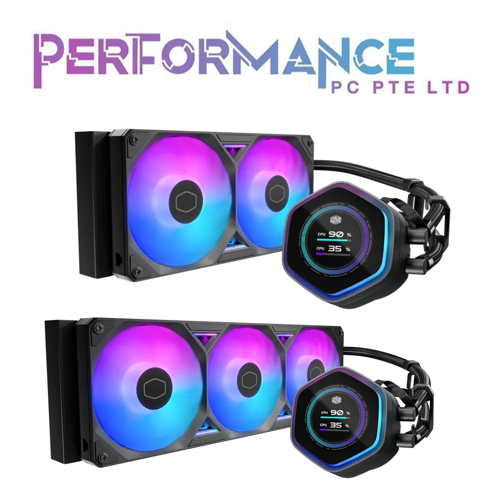 COOLER MASTER MASTERLIQUID 240 / 360 ATMOS II LCD ARGB CPU COOLER ( 5 Years Warranty by BAN LEONG PTE LTD )