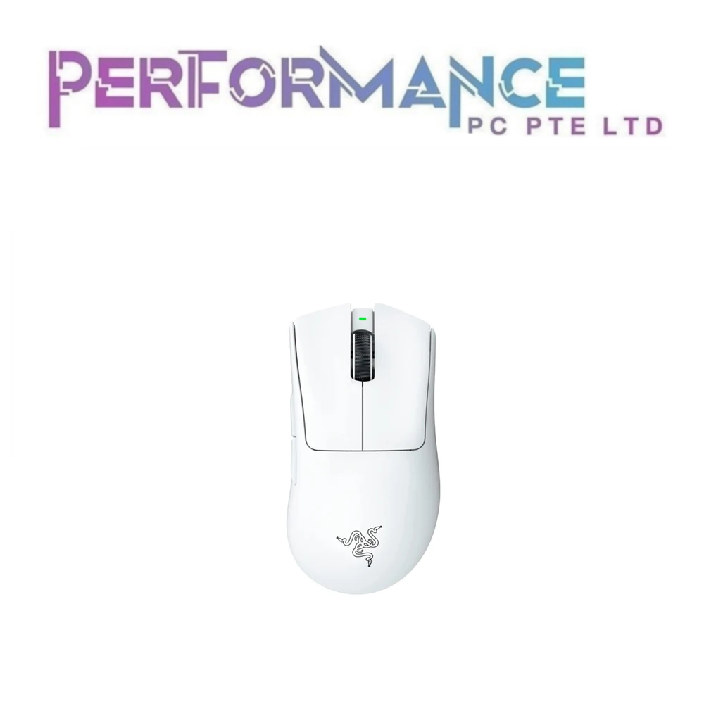 Razer DeathAdder V3 Pro - Ergonomic Wireless Gaming Mouse - AP Packaging / V3 Pro - White Edition - Ultra-lightweight Wireless Ergonomic Esports Mouse ( 2 Year warranty with Ban Leong pte ltd )