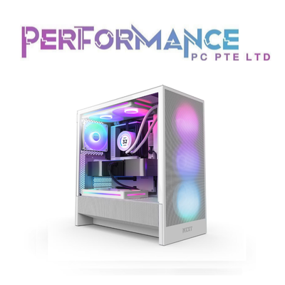 NZXT H5 Flow RGB 2024 Compact Mid-Tower ATX Airflow Case with RGB fans Black/White (2 years warranty by techdynamic)