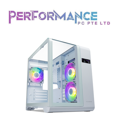 Tecware ARC M ARGB - Black / White (CPU+GPU temp display) come with 3 ARGB Fan inside ( 1 year warranty with tech dynamic pte ltd )