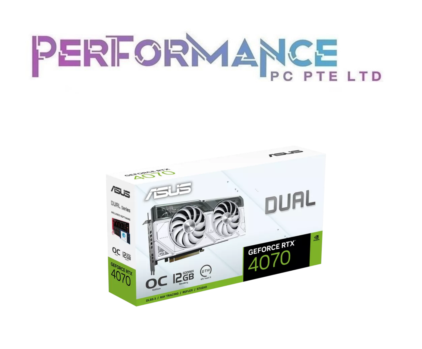 ASUS Dual GeForce RTX 4070 White OC Edition 12GB Graphic Card (3 YEARS WARRANTY BAN LEONG TECHNOLOGIES LTD)