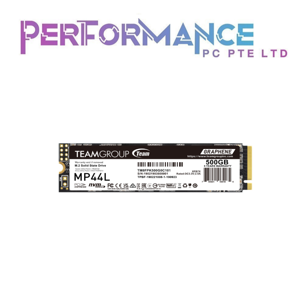 TEAMGROUP MP44L MTEAMGROUP MP44L MP 44L MP44 L 500GB / 1TB M.2 PCIe 4.0 SSD (5 YEARS WARRANTY BY AVERTEK ENTERPRISES PTE LTD)P 44L MP44 L 1 TB M.2 PCIe 4.0 SSD (5 YEARS WARRANTY BY AVERTEK ENTERPRISES PTE LTD)