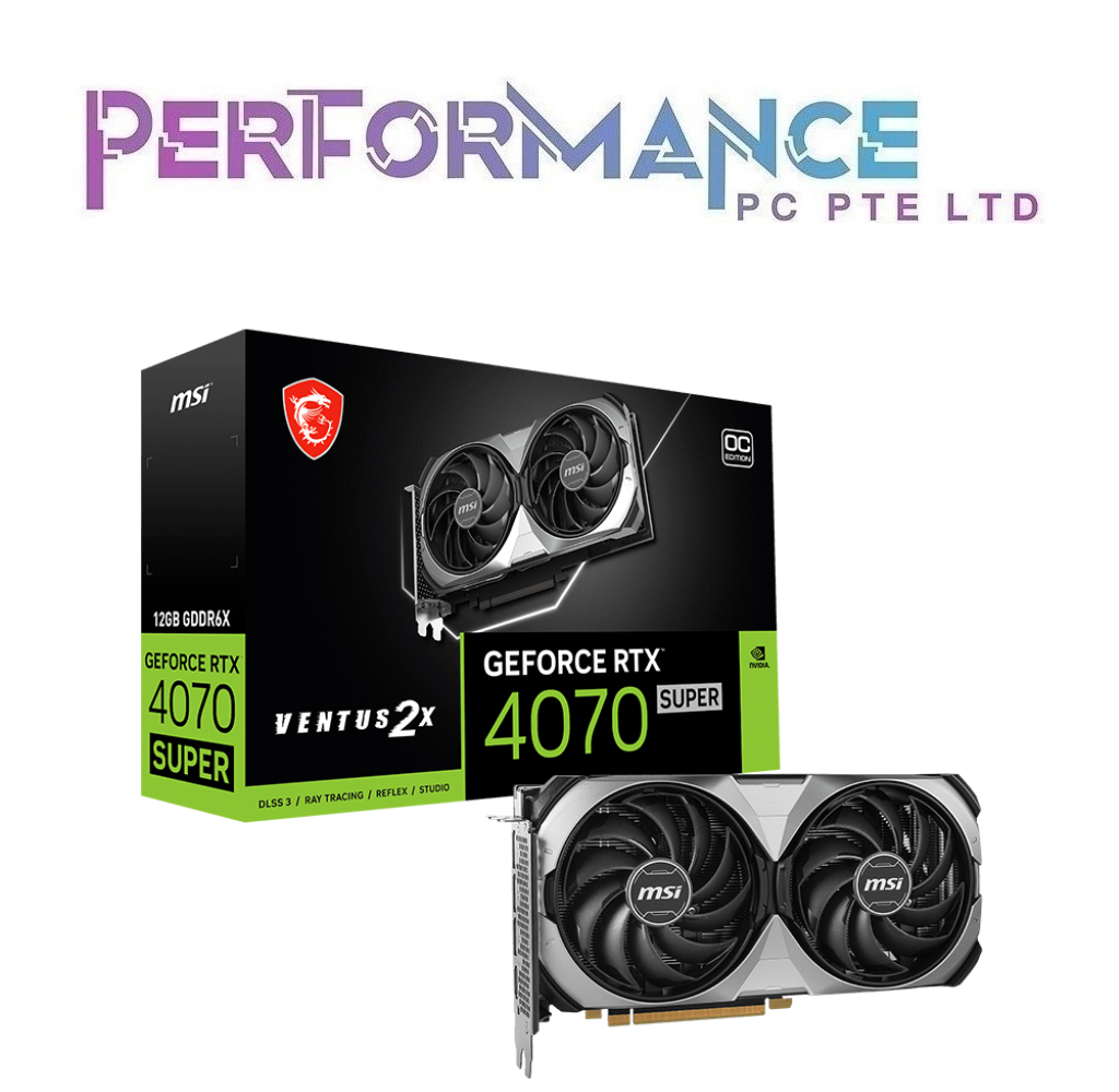 MSI RTX4070 RTX 4070 SUPER RTX4070SUPER 12G VENTUS 2X / 3X OC ( 3 Year ...