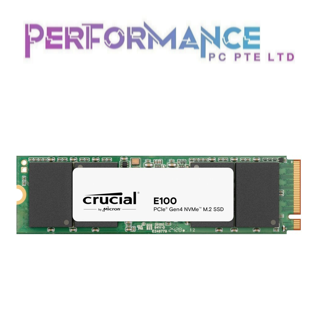 Crucial E100 480GB/1TB/2TB PCIe Gen4 2280 NVMe M.2 SSD (3 YEARS WARRANTY BY CONVERGENT SYSTEMS PTE LTD)