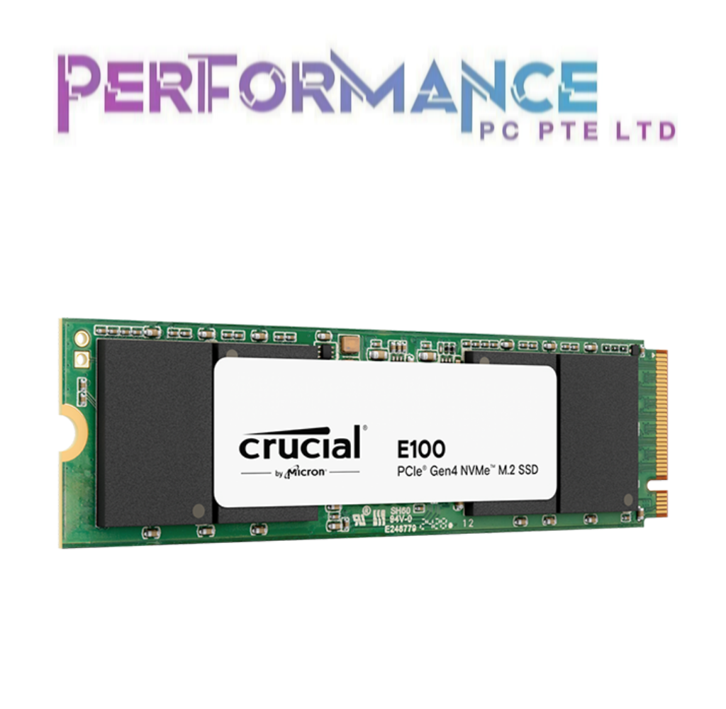 Crucial E100 480GB/1TB/2TB PCIe Gen4 2280 NVMe M.2 SSD (3 YEARS WARRANTY BY CONVERGENT SYSTEMS PTE LTD)