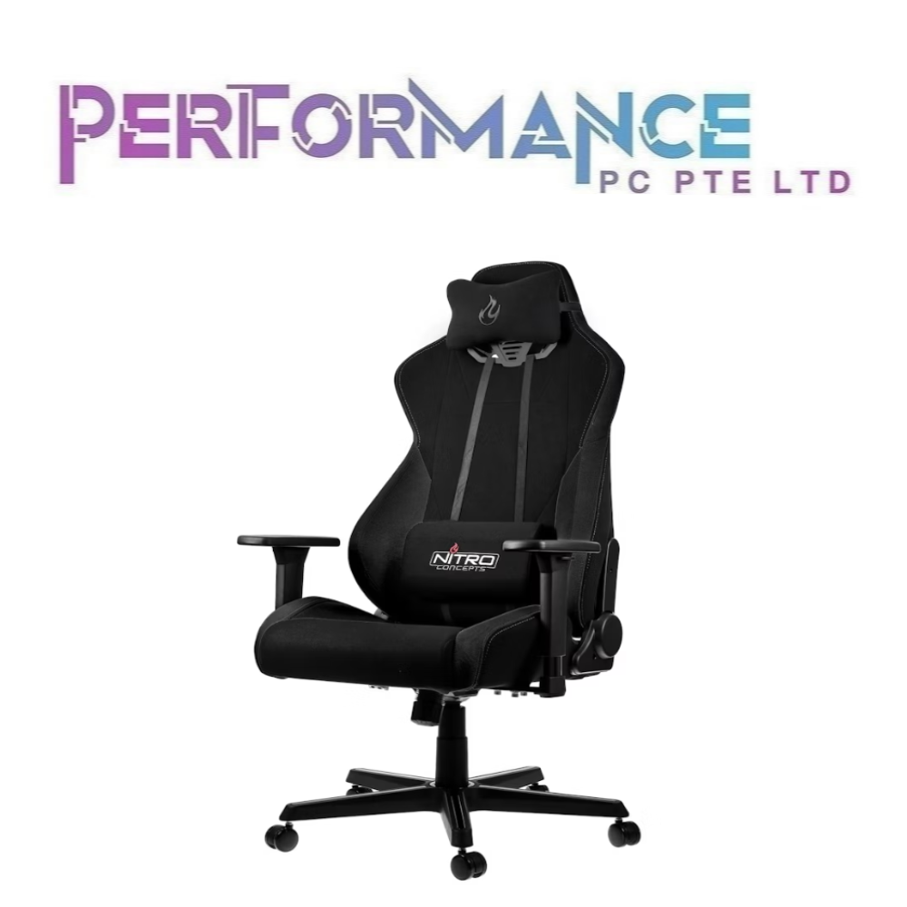 Nitro Concepts S300 Gaming Chair - black / Black & Red / Black & White (2 YEARS WARRANTY BY TECH DYNAMIC PTE LTD)