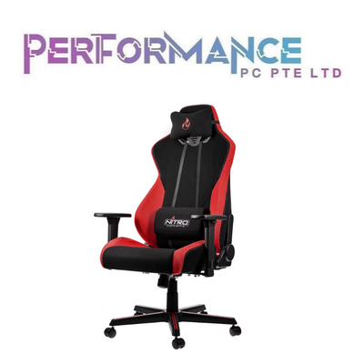 Nitro Concepts S300 Gaming Chair - black / Black & Red / Black & White (2 YEARS WARRANTY BY TECH DYNAMIC PTE LTD)