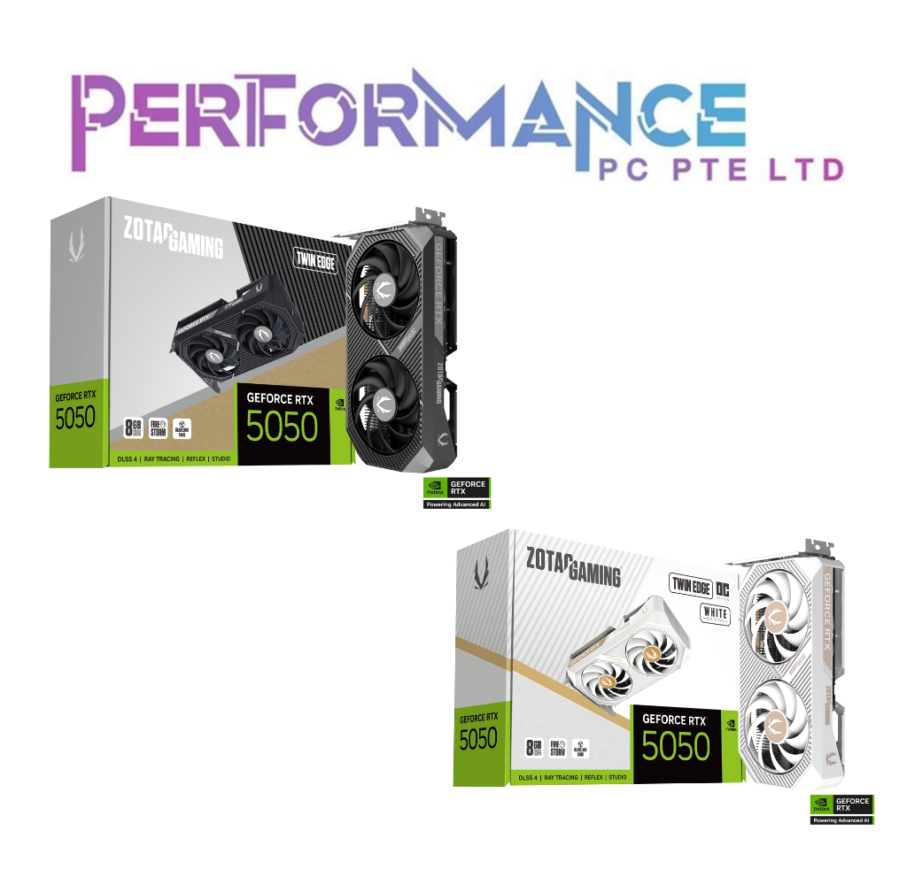ZOTAC GAMING GEFORCE RTX 5050 RTX5050 TWIN EDGE OC 8GB GDDR6 GRAPHICS CARD (3 YEARS WARRANTY BY TECH DYNAMIC PTE LTD)