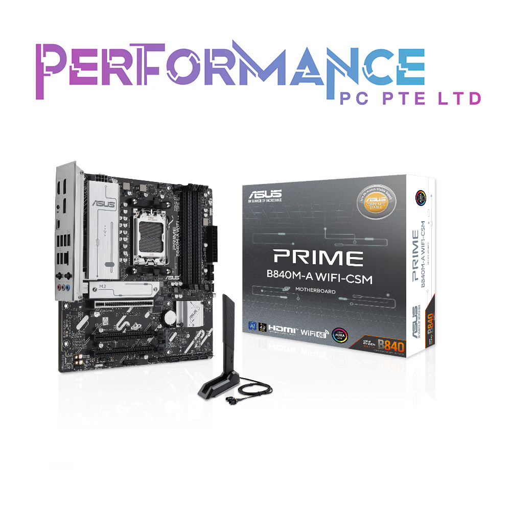 ASUS PRIME B840M-A B840M CSM AM5 (3 YEARS WARRANTY BY AVERTEK ENTERPRISES PTE LTD)