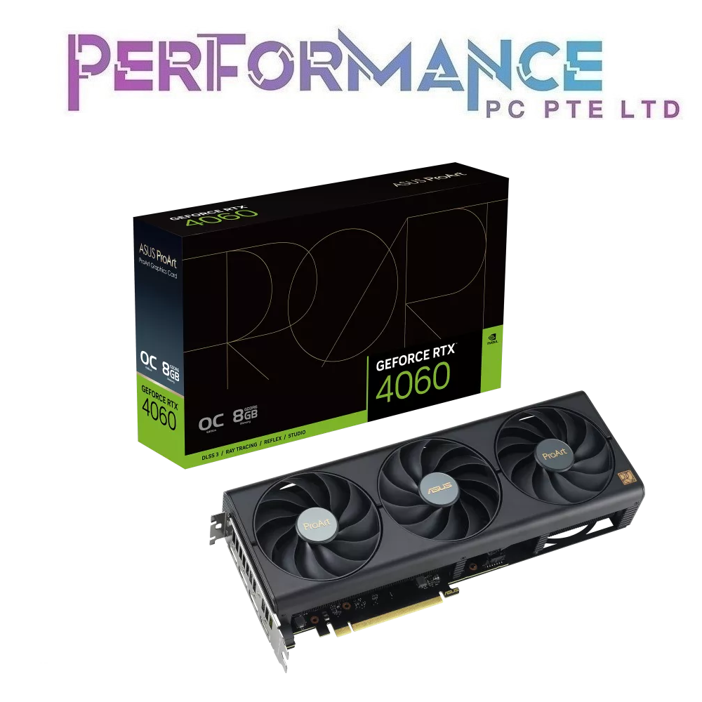 ASUS PROART GeForce RTX4060 RTX 4060 OC edition 8GB GDDR6 (3 YEARS WARRANTY BY BAN LEONG TECHNOLOGIES PTE LTD)