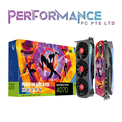 ZOTAC GAMING GEFORCE RTX 4070 RTX4070 AMP AIRO SPIDER-MAN : Across the Spider-Verse Bundle Graphic Card GPU (3+2 YEARS WARRANTY BY TECH DYNAMIC PTE LTD)