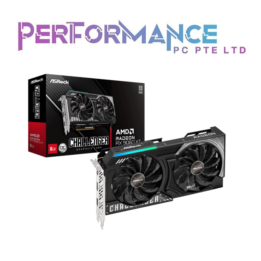 ASRock RX 9060 XT Challenger OC 8GB/16GB (3 YEARS WARRANTY BY TECH DYNAMIC PTE LTD)