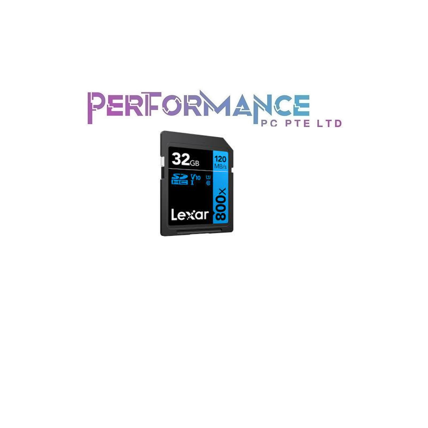 LEXAR Performance 800x 32GB SDXC R95/W45 MB/s (BLUE Series)(10 YEARS WARRANTY APPLIED)