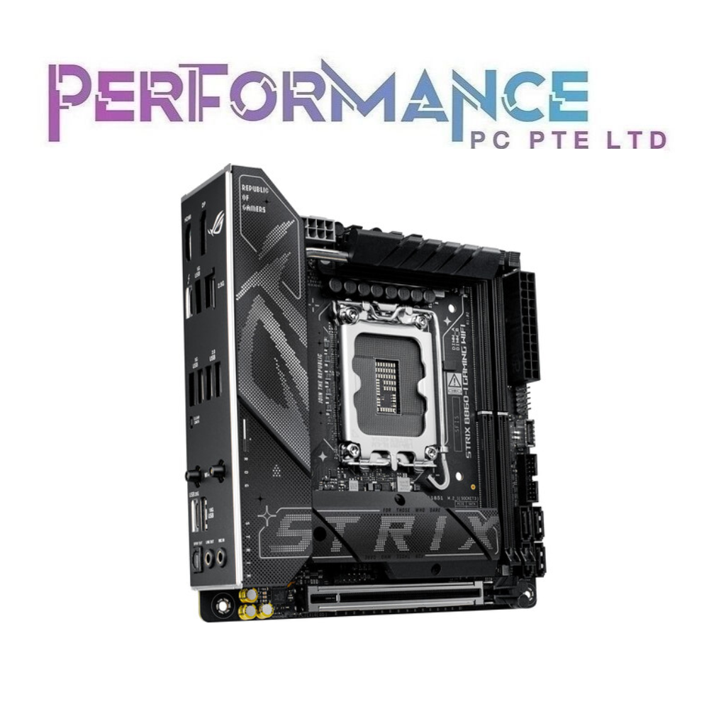 ASUS ROG STRIX B860-I GAMING WIFI Intel® Socket LGA 1851 extended-ITX (3 YEARS WARRANTY BY AVERTEK ENTERPRISES)
