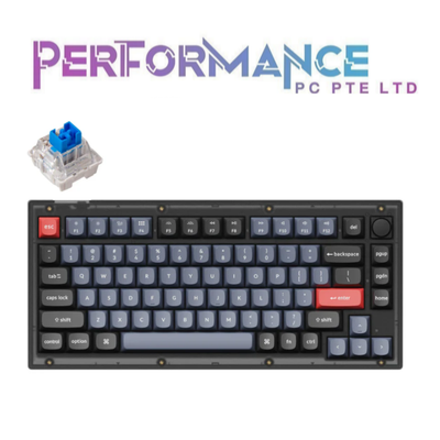 Keychron V1 Knob RGB Hotswap - Frosted Black Custom Mechanical Keyboard (1 YEARS WARRANTY BY TECH DYNAMIC PTE LTD)