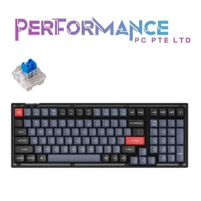 KEYCHRON V5 Frosted Black / Carbon Black Blue Switch QMK Custom Mechanical Keyboard (1 YEAR WARRANTY BY TECH DYNAMIC PTE LTD)