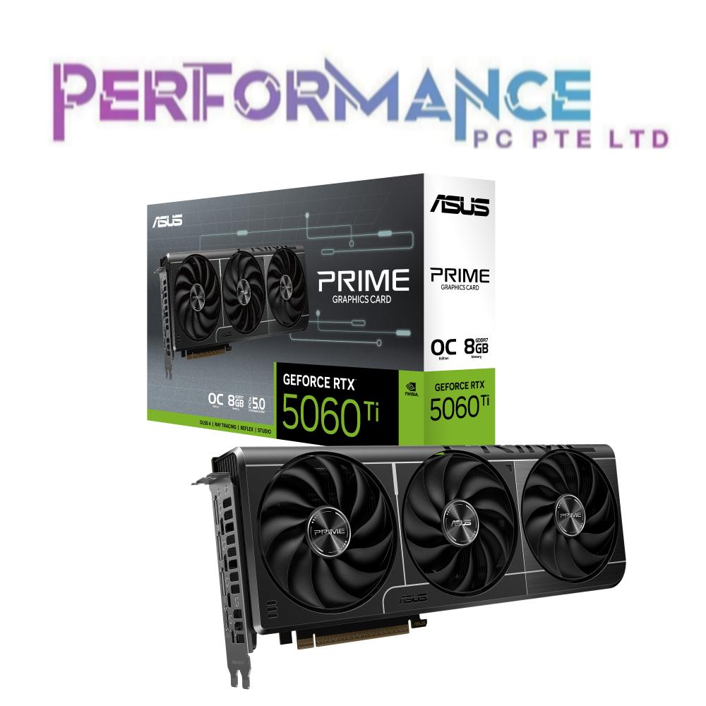 ASUS PRIME GeForce RTX™ 5060 Ti 5060Ti 8GB GDDR7 OC Edition GRAPHICS CARD (3 YEARS WARRANTY BY BAN LEONG TECHNOLOGIES)
