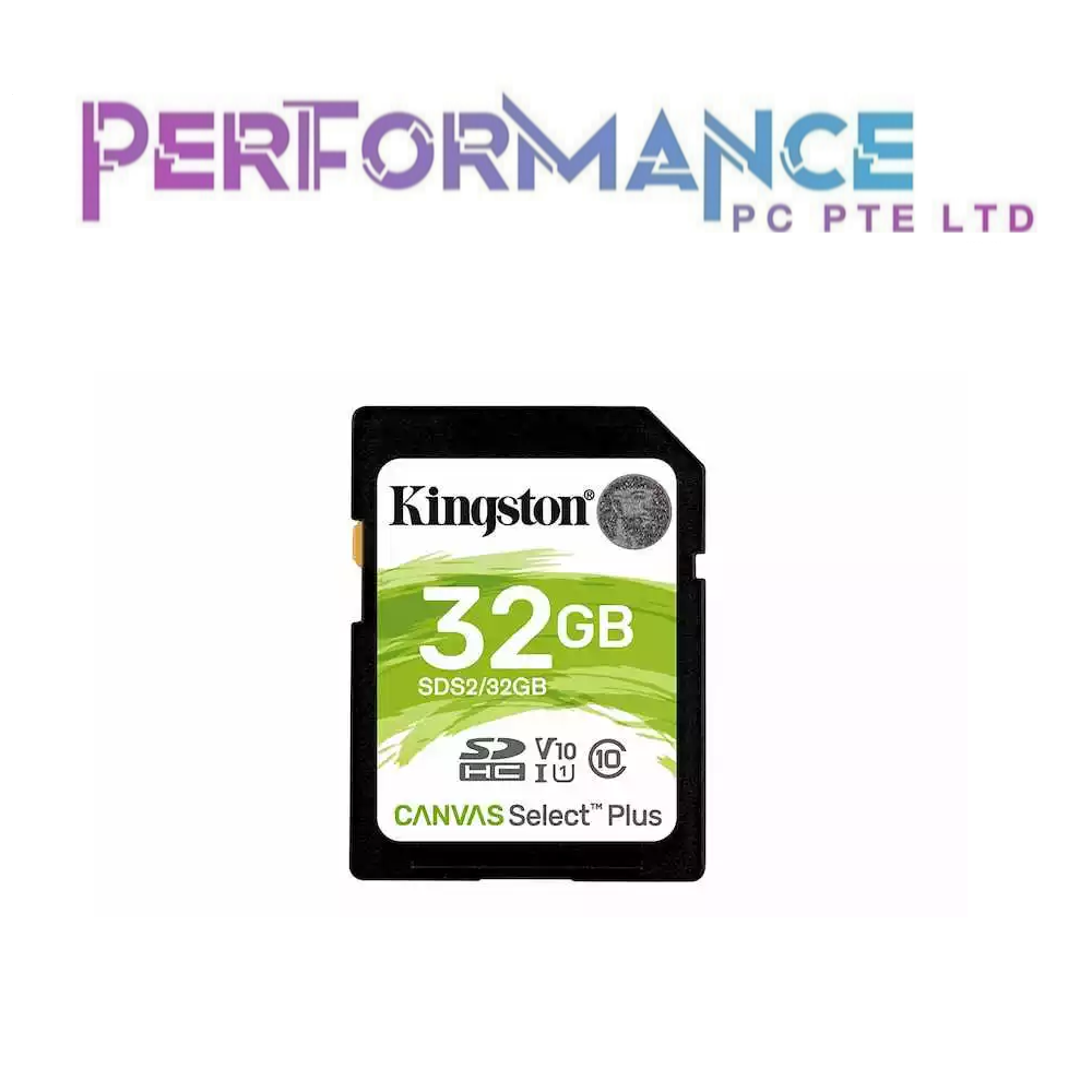 Kingston Canvas Select Plus SD Card R100MB/s 32GB / 64GB / 128GB (LIFETIME  WARRANTY BY CONVERGENT SYSTEM PTE LTD)