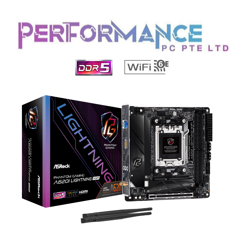 ASROCK A620I LIGHTNING WIFI MOTHERBOARD ( 3 YEARS WARRANTY BY TECH DYNAMIC PTE LTD)