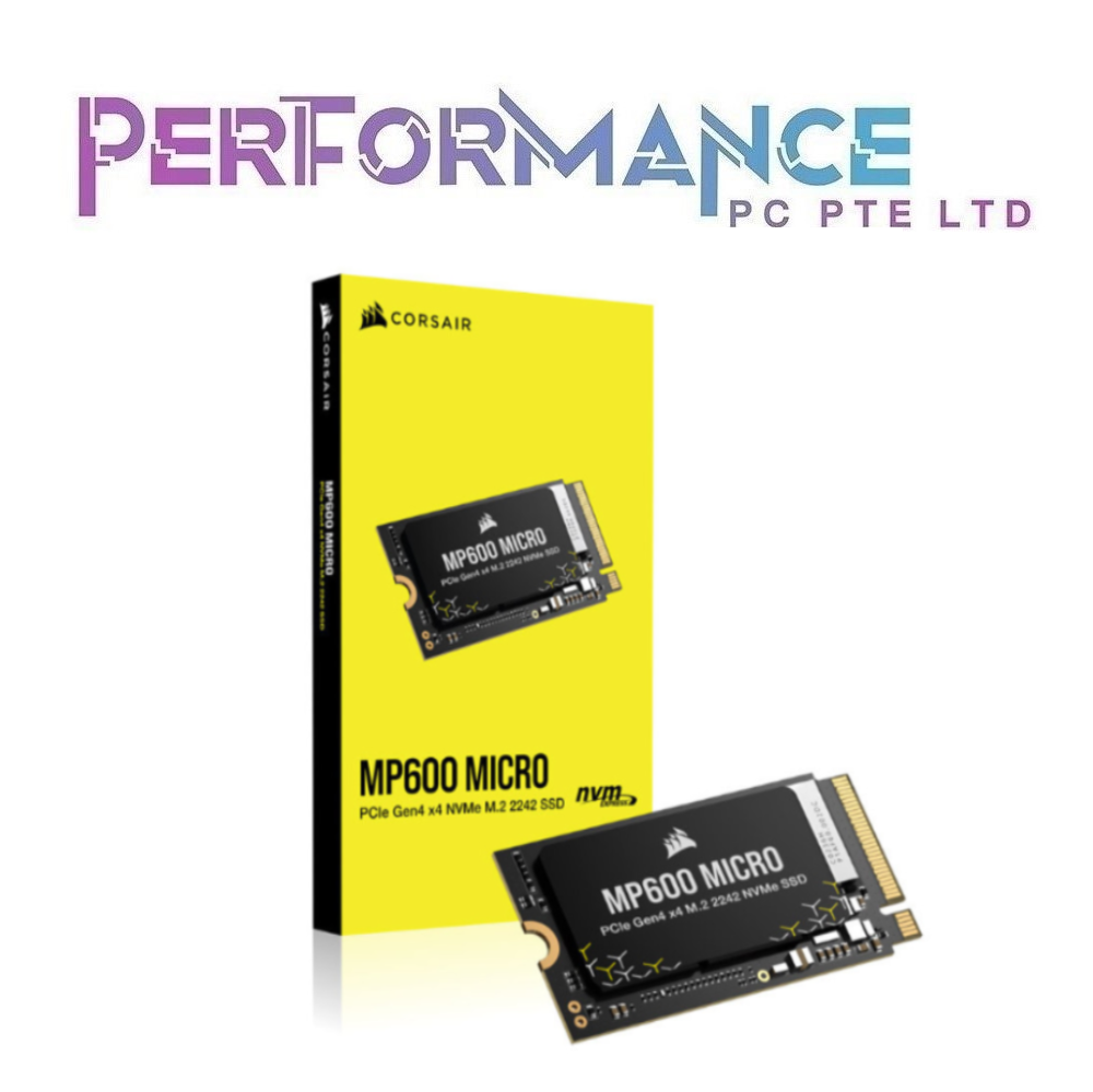 CORSAIR MP600 MICRO 1TB PCIe 4.0 (Gen4) x4 NVMe M.2 2242 SSD (5 YEARS WARRANTY BY CONVERGENT SYSTEMS PTE LTD)