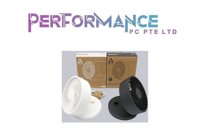 ARCTIC Summair Plus - Black/White Foldable Table Fan with integrated battery (6 YEARS WARRANTY ON FAN AND 1 YEAR WARRANTY ON BATTERY BY TECH DYNAMIC PTE LTD)