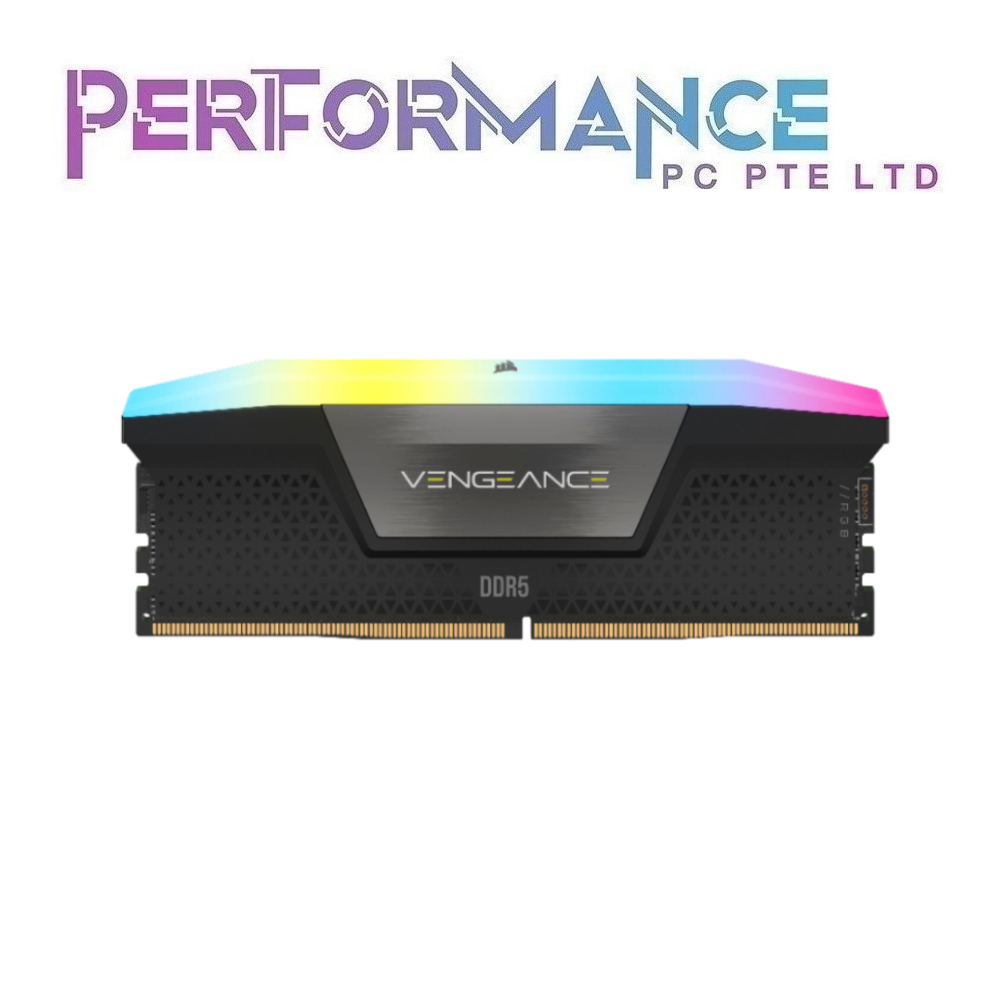 CORSAIR VENGEANCE RGB DDR5 (2x16GB) (2x32GB) 6400Mhz CL32 - Black (LIMITED LIFETIME WARRANTY BY CONVERGENT SYSTEM)