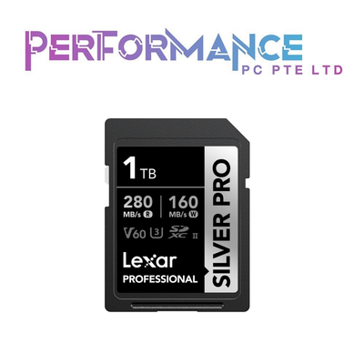 LEXAR PROFESSIONAL SILVER PRO SDXC UHS-II CARD 64GB/128GB/256GB/5152GB/1TB (2 YEARS WARRANTY BY TECH DYNAMIC PTE LTD)