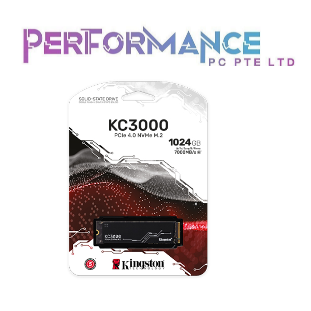 Kingston KC3000 PCIe 4.0 NVMe M.2 Internal SSD 512GB / 1024GB / 2048GB / 4096GB (5 YEARS BY CONVERGENT SYSTEM PTE LTD)