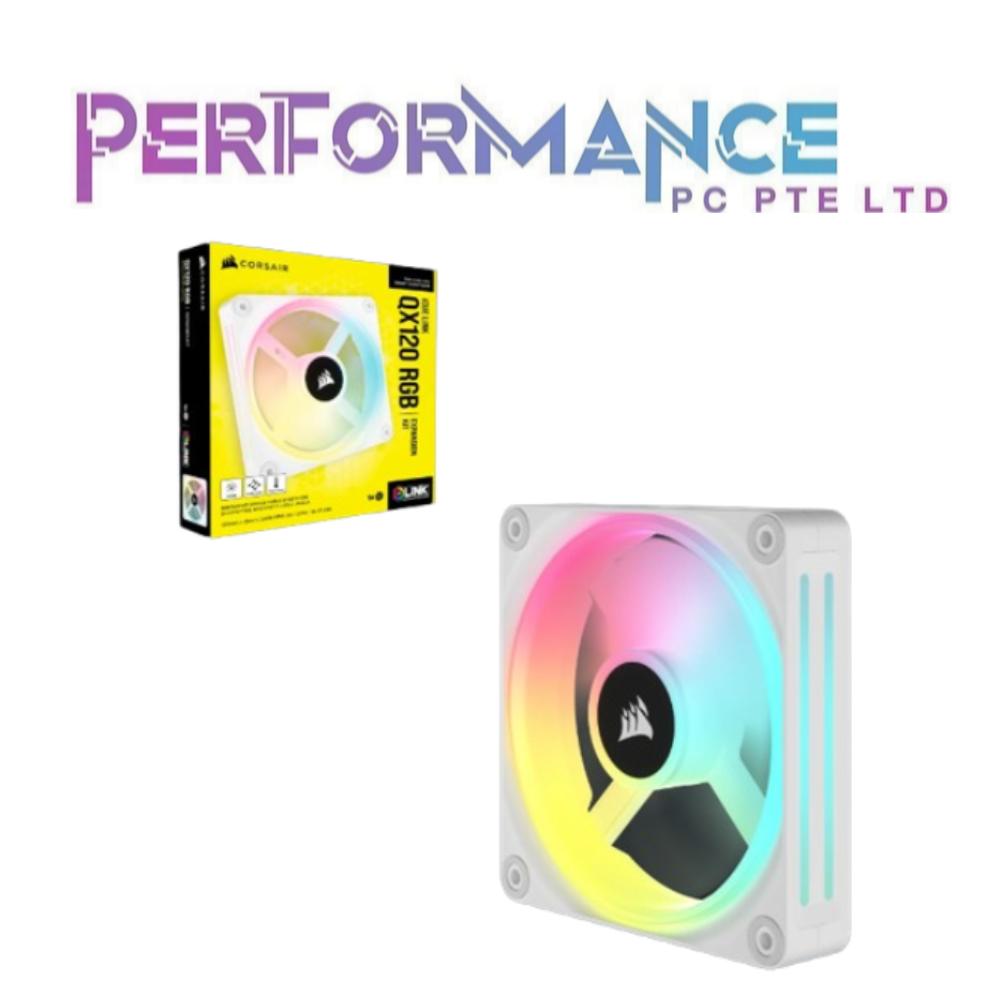 CORSAIR iCUE LINK QX120 RGB WHITE 120mm Magnetic Dome RGB Fan Expansion Kit Single Pack / Triple Pack (5 YEARS WARRANTY BY CONVERGENT SYSTEM PTE LTD)