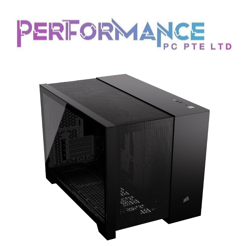 CORSAIR 2500D AIRFLOW Micro ATX Dual Chamber PC Case, Black / White (2 YEARS WARRANTY BY CONVERGENT SYSTEM PTE LTD)