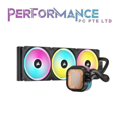 CORSAIR iCUE LINK H150i LCD Liquid CPU Cooler - QX120 RGB Fans - IPS LCD - 360mm Radiator - Black/White (5 YEARS WARRANTY BY CONVERGENT SYSTEM PTE LTD)