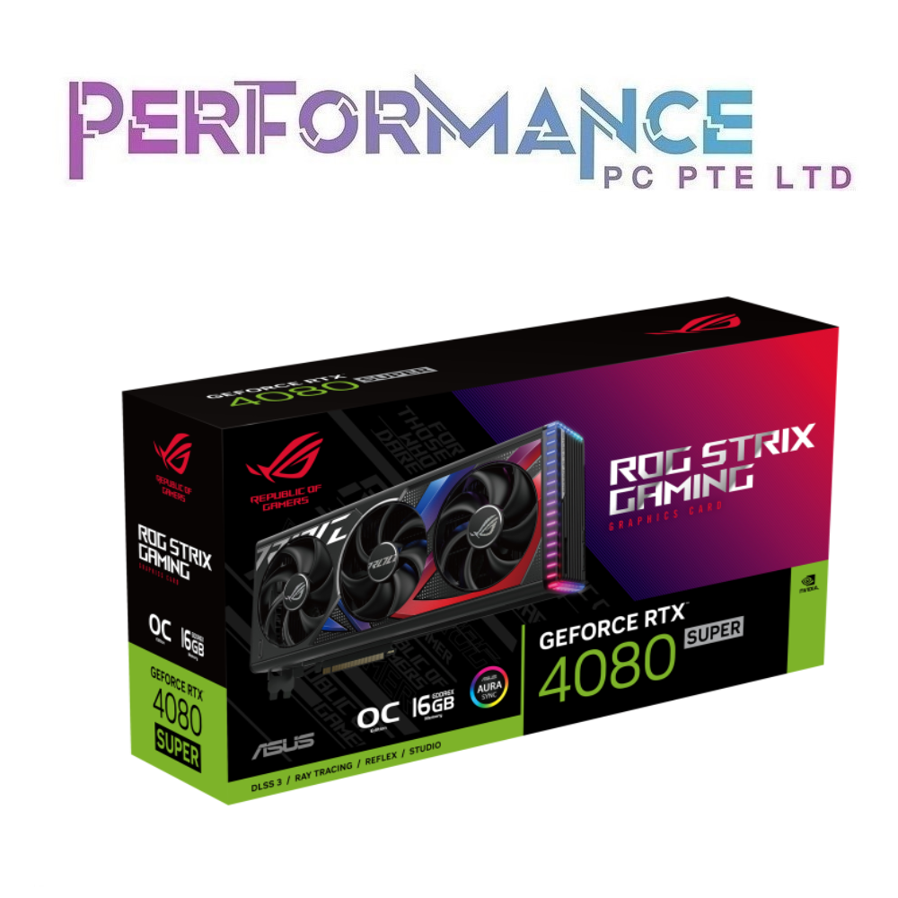 ASUS ROG Strix GeForce RTX 4080 RTX4080 SUPER 16GB GDDR6X OC Edition - Black / White (3 YEARS WARRANTY BY BAN LEONG TECHNOLOGY PTE LTD)