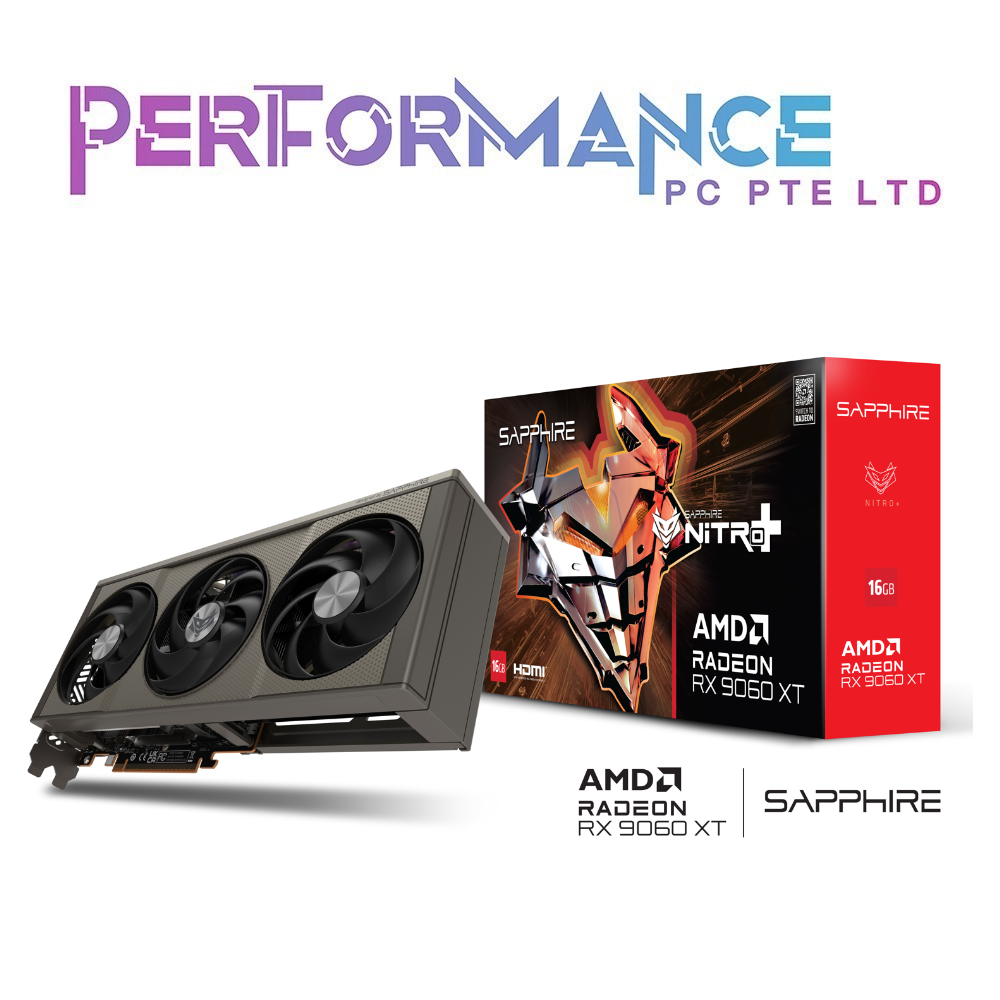 SAPPHIRE NITRO+ AMD Radeon™ RX 9060 XT 16GB GRAPHICS CARD (2 YEARS WARRANTY BY CONVERGENT SYSTEMS PTE LTD)