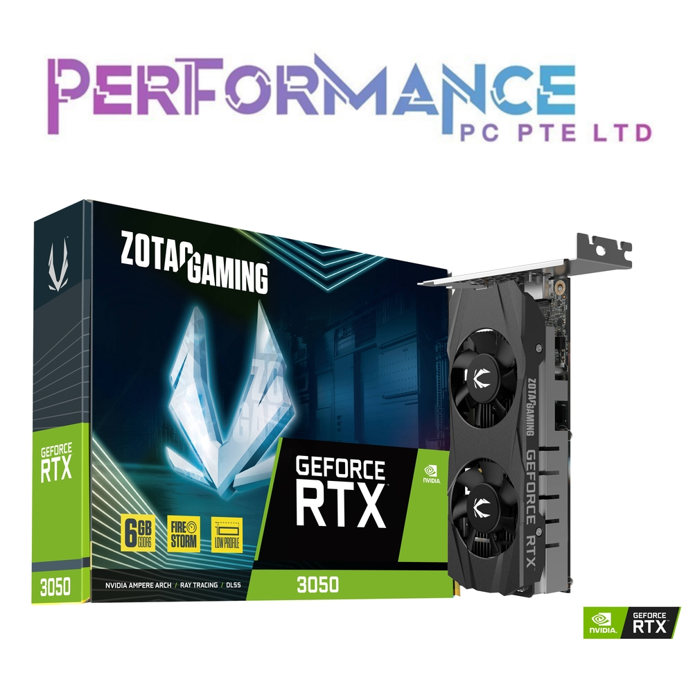 ZOTAC GAMINGGEFORCE RTX 3050 RTX3050 6GB LOW PROFILE GRAPHICS CARD (3 +2 YEARS WARRANTY BY TECH DYNAMIC PTE LTD)