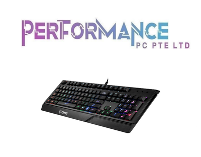 MSI VIGOR GK20 GAMING KEYBOARD RGB (1 YEARS WARRANTY BY CORBELL TECHNOLOGY PTE LTD)