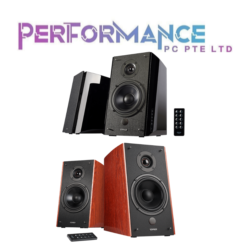 EDIFIER BOOKSHELF R2000DB Powered Bluetooth Bookshelf Black / Brown Speakers (2 YEARS WARRANTY BY BAN LEONG TECHNOLOGY PTE LTD)