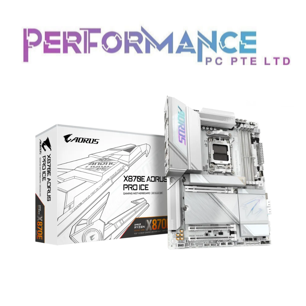 Gigabyte X870E X 870E X870 E AORUS PRO WIFI 7 ICE DDR5 AM5 ATX Gaming Mobo Motherboard (3 YEARS WARRANTY BY CDL TRADING PTE LTD)