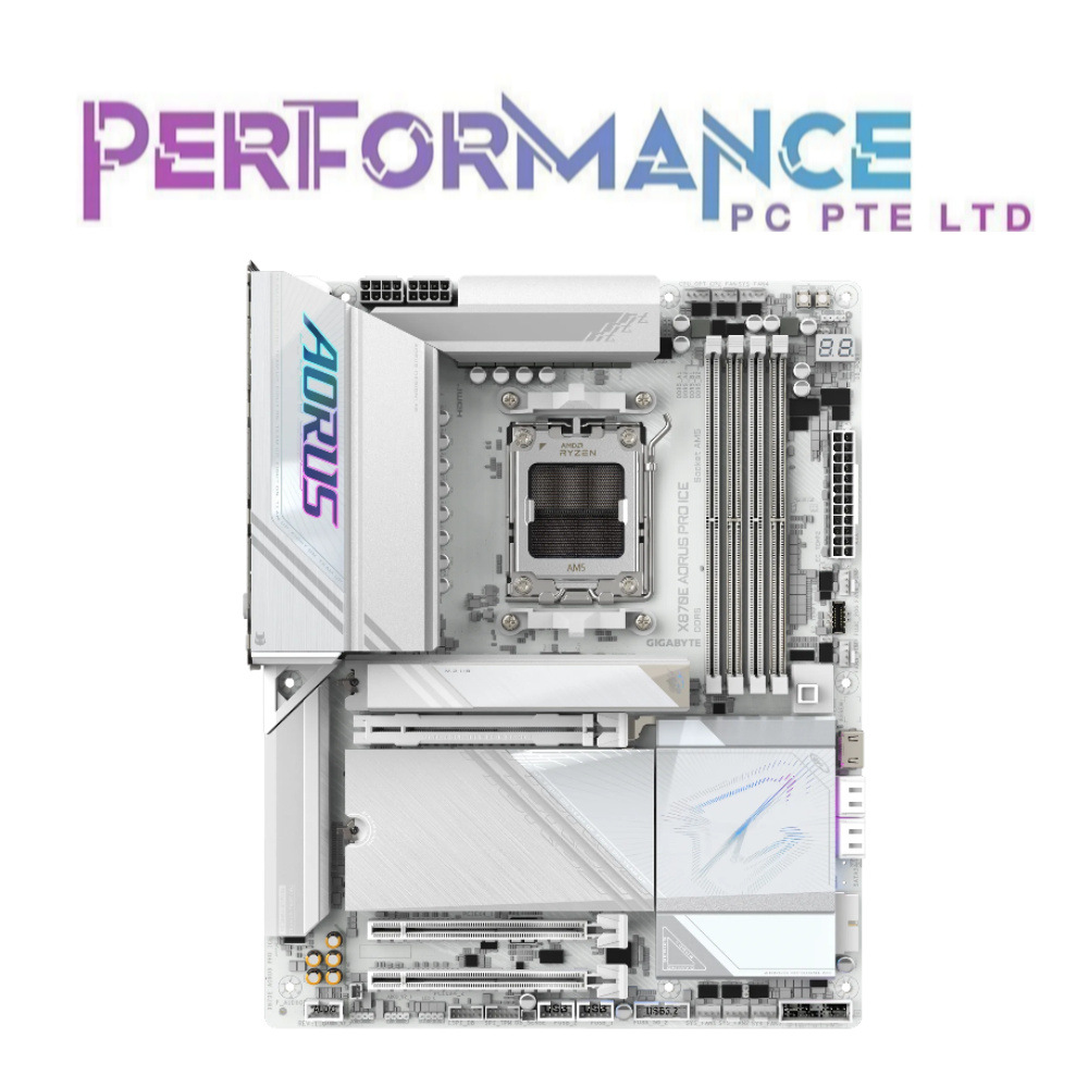 Gigabyte X870E X 870E X870 E AORUS PRO WIFI 7 ICE DDR5 AM5 ATX Gaming Mobo Motherboard (3 YEARS WARRANTY BY CDL TRADING PTE LTD)