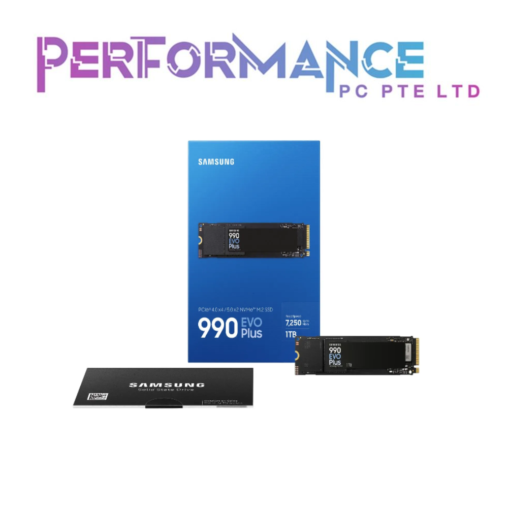 SAMSUNG 990 EVO PLUS 1TB/2TB/4TB NVMe M.2 SSD Up To 7,250 and 6,300 MB/s of sequential read/write speeds (5 YEARS WARRANTY BY ETERNAL ASIA PTE LTD)