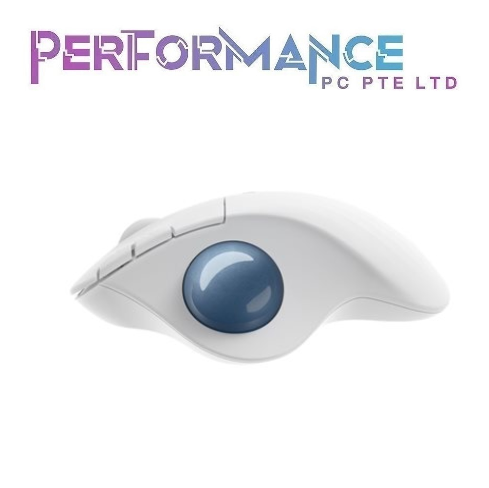 Logitech ERGO M575 Wireless Trackball Mouse - Easy thumb control, precision and smooth tracking, ergonomic comfort design, for Windows, PC and Mac with Bluetooth and USB capabilities - Graphite/Off-White (1 YEAR WARRANTY BY BAN LEONG TECHNOLOGIES PTE LTD)