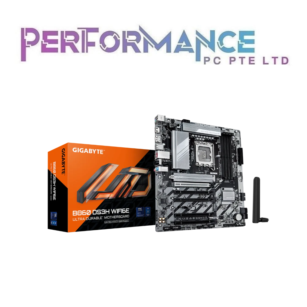 Gigabyte B860 DS3H WIFI 6E MOTHERBOARD (3 YEARS WARRANTY BY CDL PTE LTD)