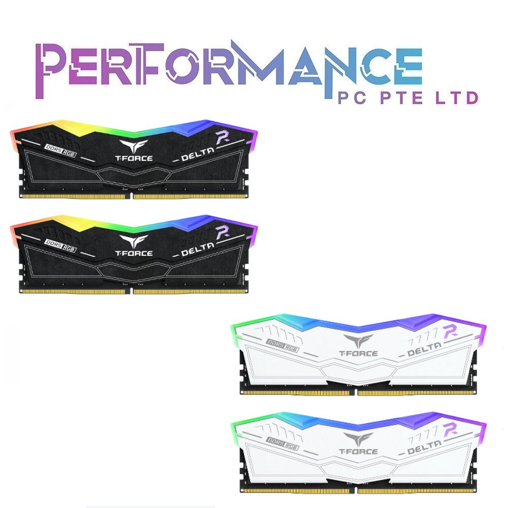 TeamGroup TEAM DELTA ARGB RAM 2x16GB /2x32GB 6000 CL30 DDR5 BLACK/WHITE (LIMITED LIFETIME WARRANTY BY ADVERTEK ENTERPISE)